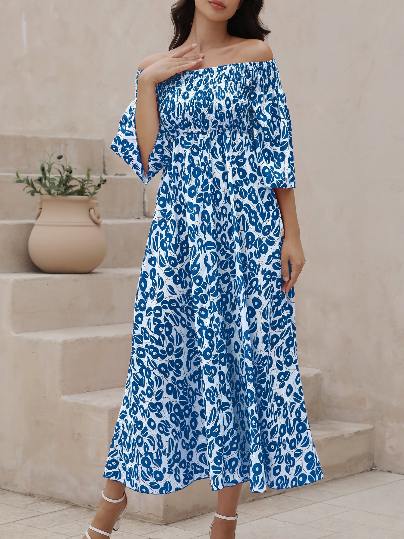Honoria – Off-Shoulder Maxi Dress