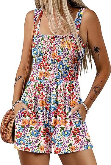 Fayra – Smocked Floral Jumpsuit