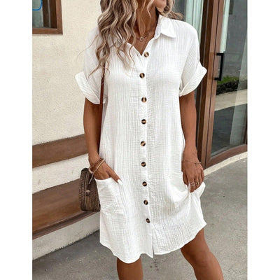 Amarae – Button-Down Pocket Shirt Dress