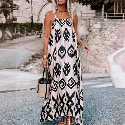 Perlina – Boho Halter Maxi Dress