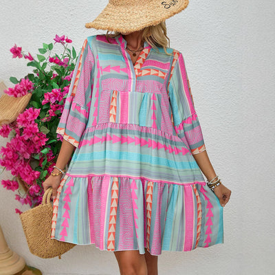 Jordyn – Boho Tiered Swing Dress