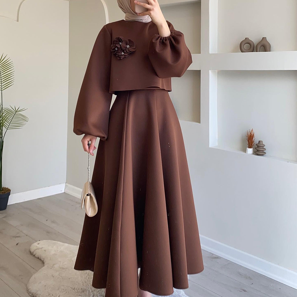 Fiora – Elegant Flared Modest Dress