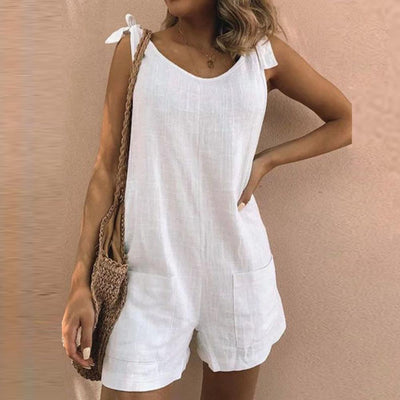 Una – Bow Strap Pocket Playsuit