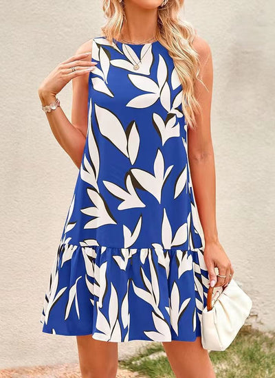 Hollin – Abstract Drop Hem Dress