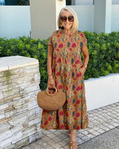 Sabine – Floral Print Maxi Dress