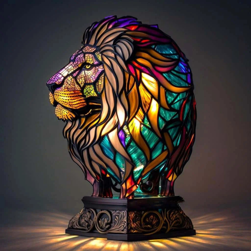 Simba | Lion Lamp Magic in Colored Glass