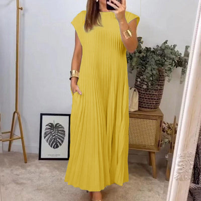 Maren – Pleated Sleeveless Maxi Dress
