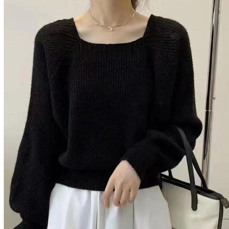 Bridget – Square Neck Knit Sweater