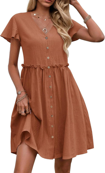 Liliosa – Button-Down Short Sleeve Dress