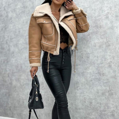 Bellamy – Shearling-Lined Cropped Jacket