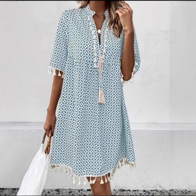 Fresia – Tassel Trimmed Kaftan Dress