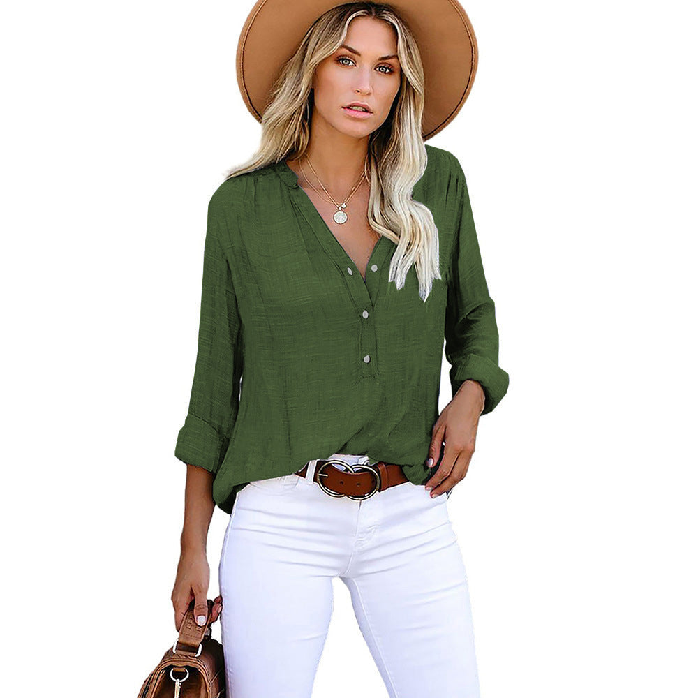 Dionne – Relaxed Button Blouse