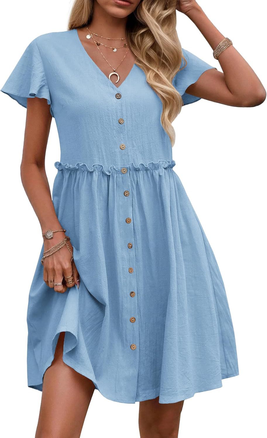 Liliosa – Button-Down Short Sleeve Dress