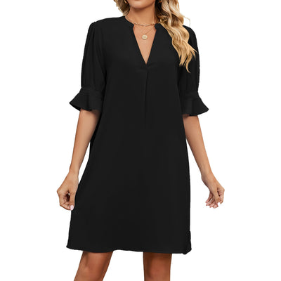 Morven – Ruffle Sleeve Shift Dress