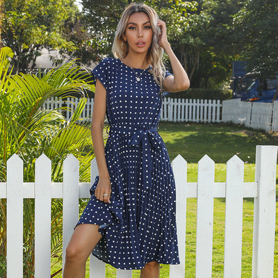 Ayotunde – Polka Dot Belted Midi Dress