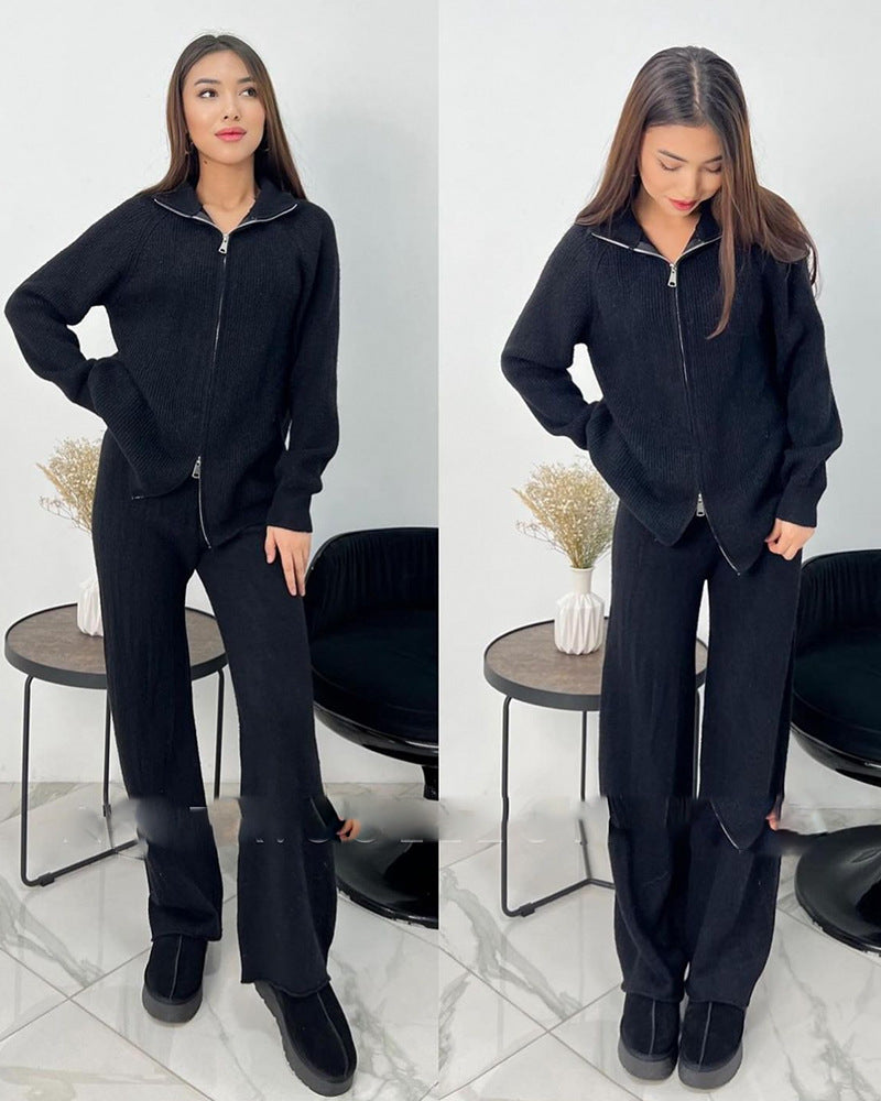 Melody – Zip-Up Knit Loungewear Set
