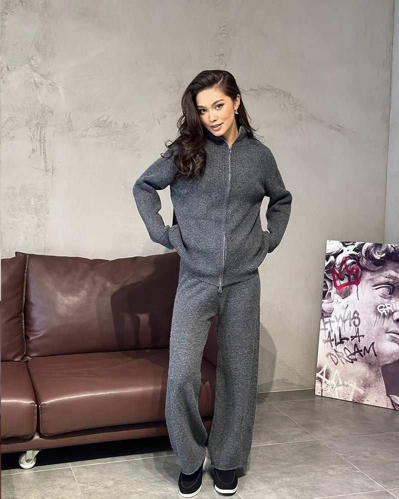 Melody – Zip-Up Knit Loungewear Set