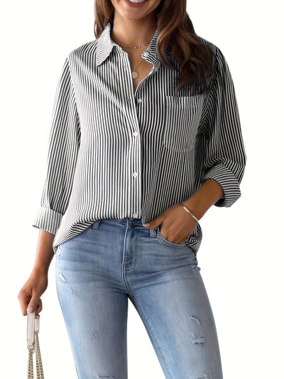 Angel – Striped Button-Up Shirt