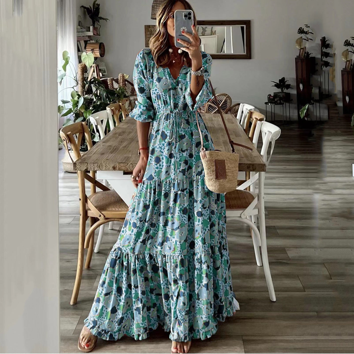 Sorrelith – Tiered Floral Maxi Dress