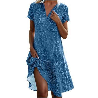 Haisley – Relaxed Dot Print Shirt Dress