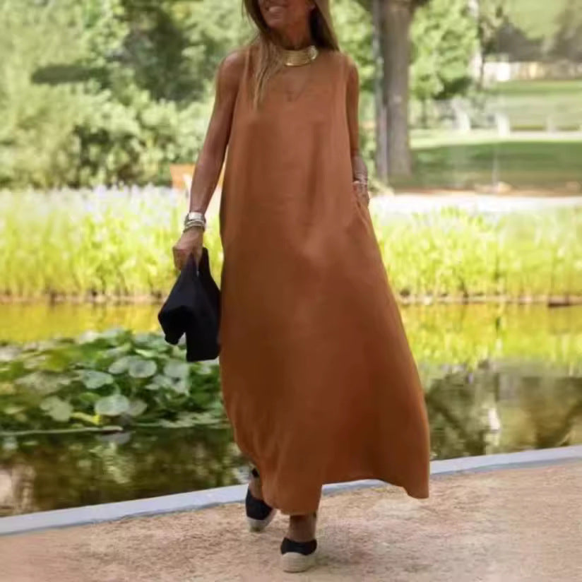 Hannelore – Sleeveless V-Neck Maxi Dress