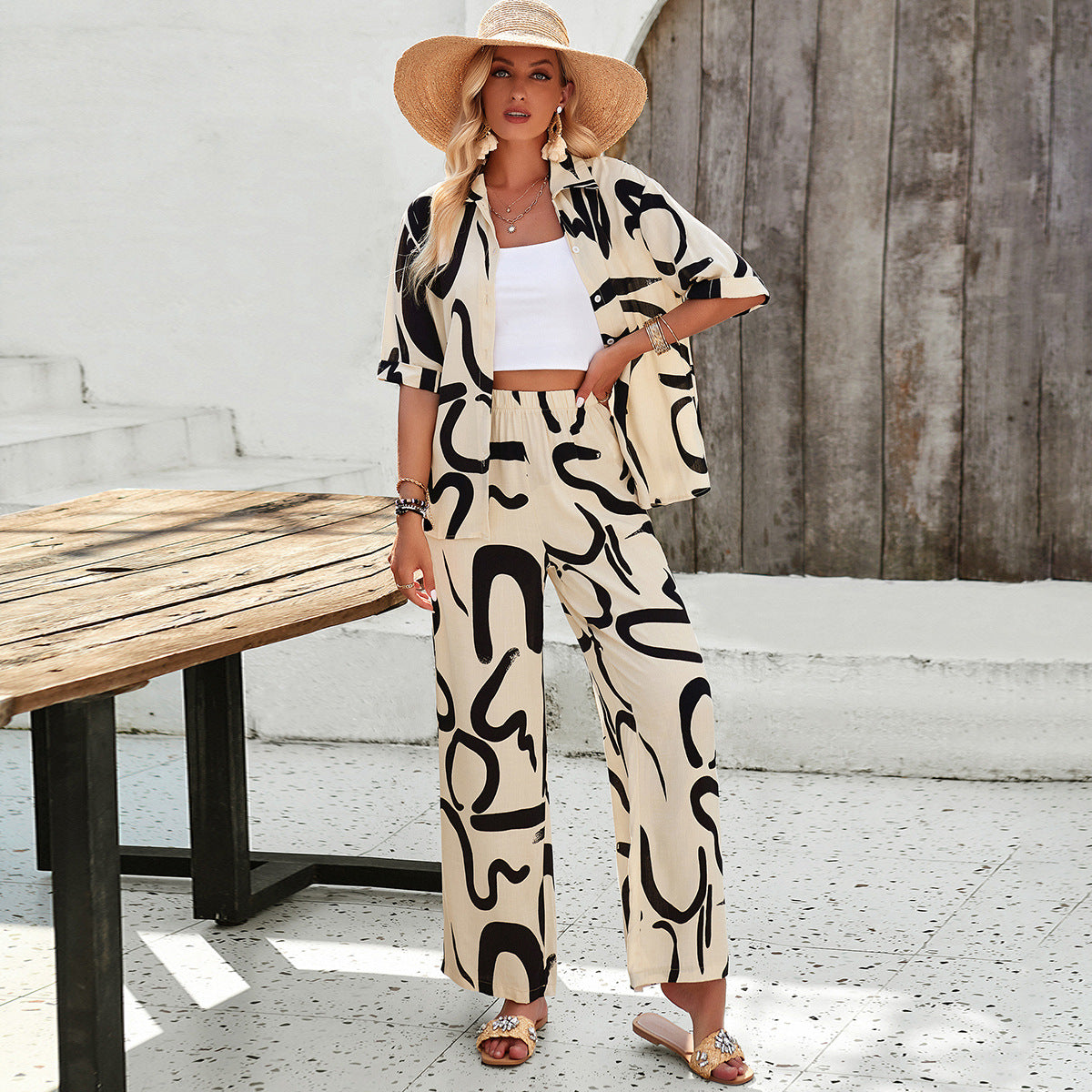 Zairra – Abstract Print Co-Ord Set