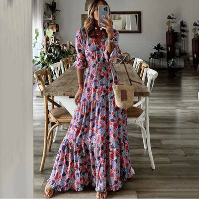 Sorrelith – Tiered Floral Maxi Dress