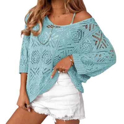 Gabrielle – Crochet Knit Pullover