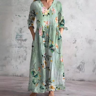 Nadine – Floral Print Maxi Dress