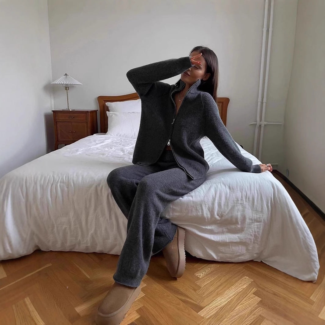 Melody – Zip-Up Knit Loungewear Set