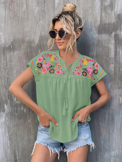 Gweneth – Embroidered Boho Blouse