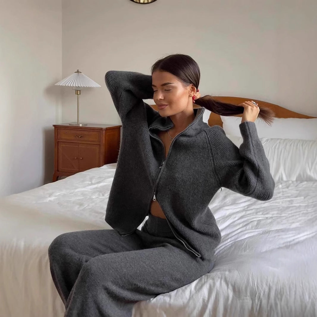 Melody – Zip-Up Knit Loungewear Set