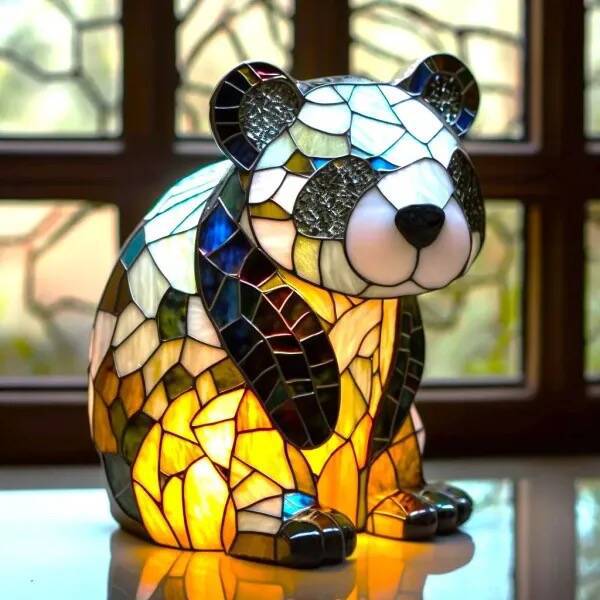Pandaou | Panda Lamp Magisk in Colored Glass