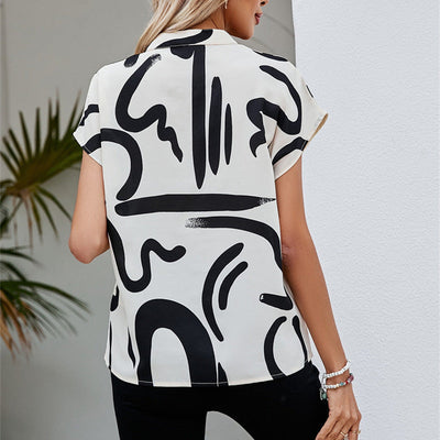 Elonna – Abstract Print Blouse