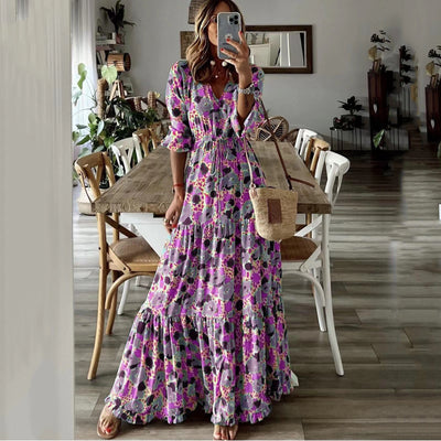 Sorrelith – Tiered Floral Maxi Dress