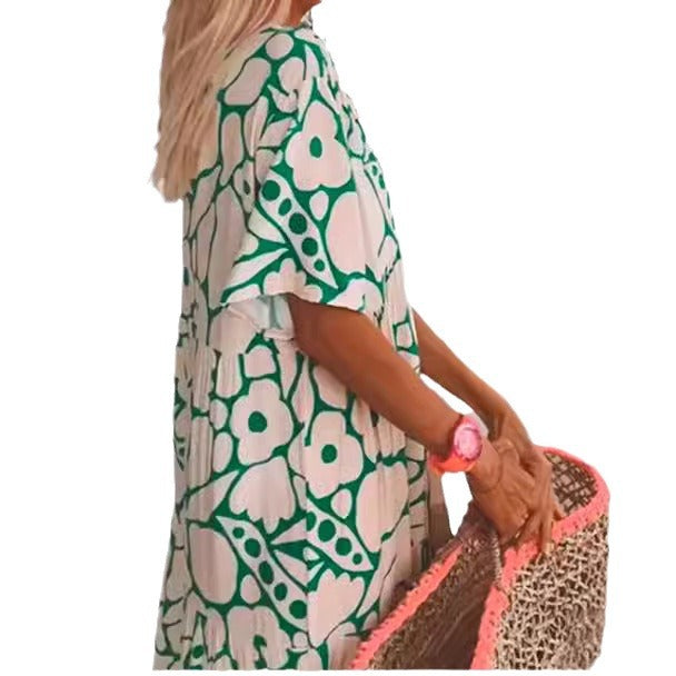 Ffion – Printed Flowy Maxi Dress