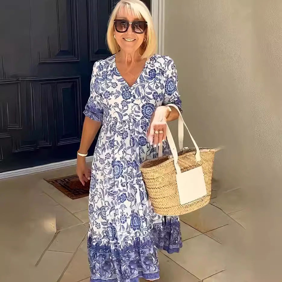 Leja – Bohemian Floral Maxi Dress