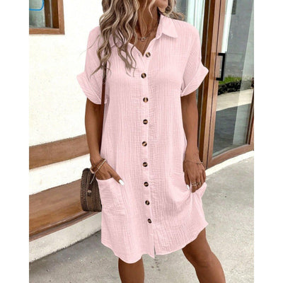 Amarae – Button-Down Pocket Shirt Dress