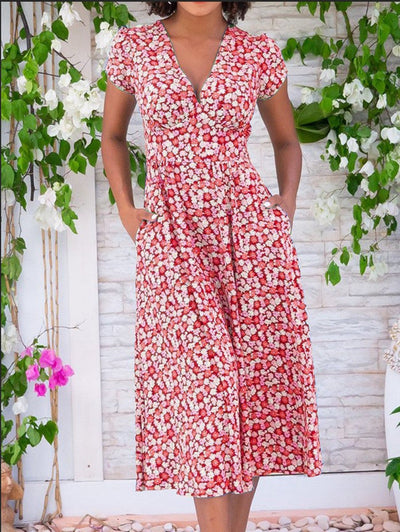 Fienna – Button-Front Midi Dress