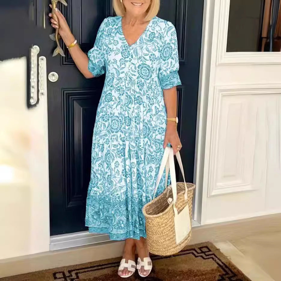 Leja – Bohemian Floral Maxi Dress