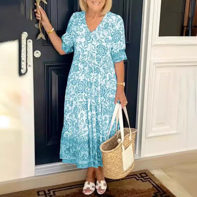 Leja – Bohemian Floral Maxi Dress