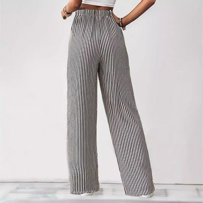 Hollis – Wide-Leg Striped Trousers