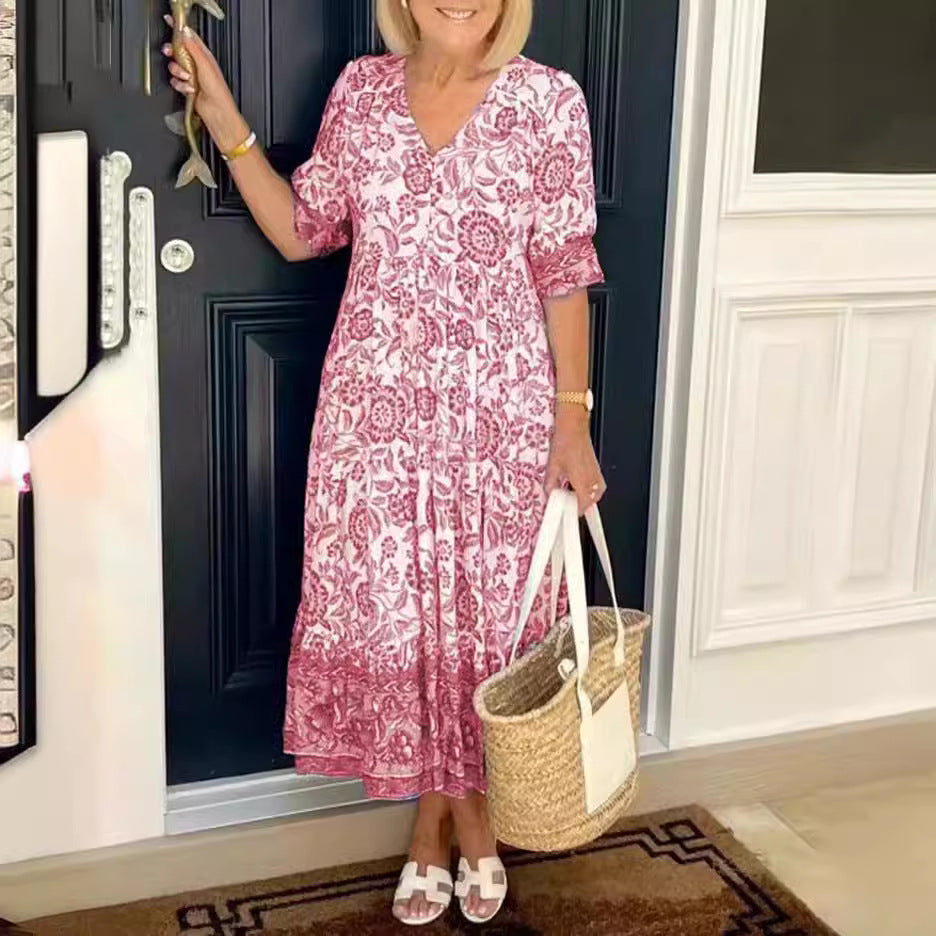 Leja – Bohemian Floral Maxi Dress