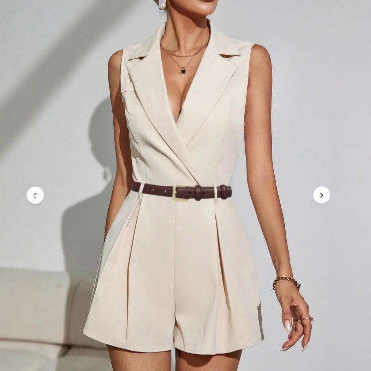 Odette – Tailored Lapel Playsuit