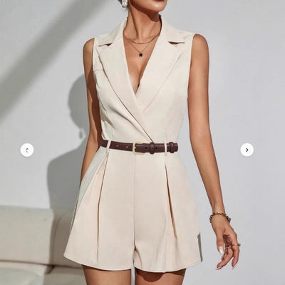 Odette – Tailored Lapel Playsuit