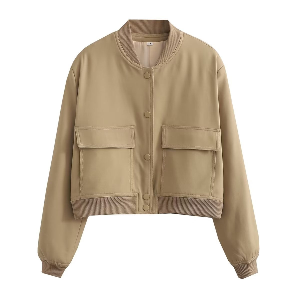 Miley – Cropped Utility Bomber Jacket