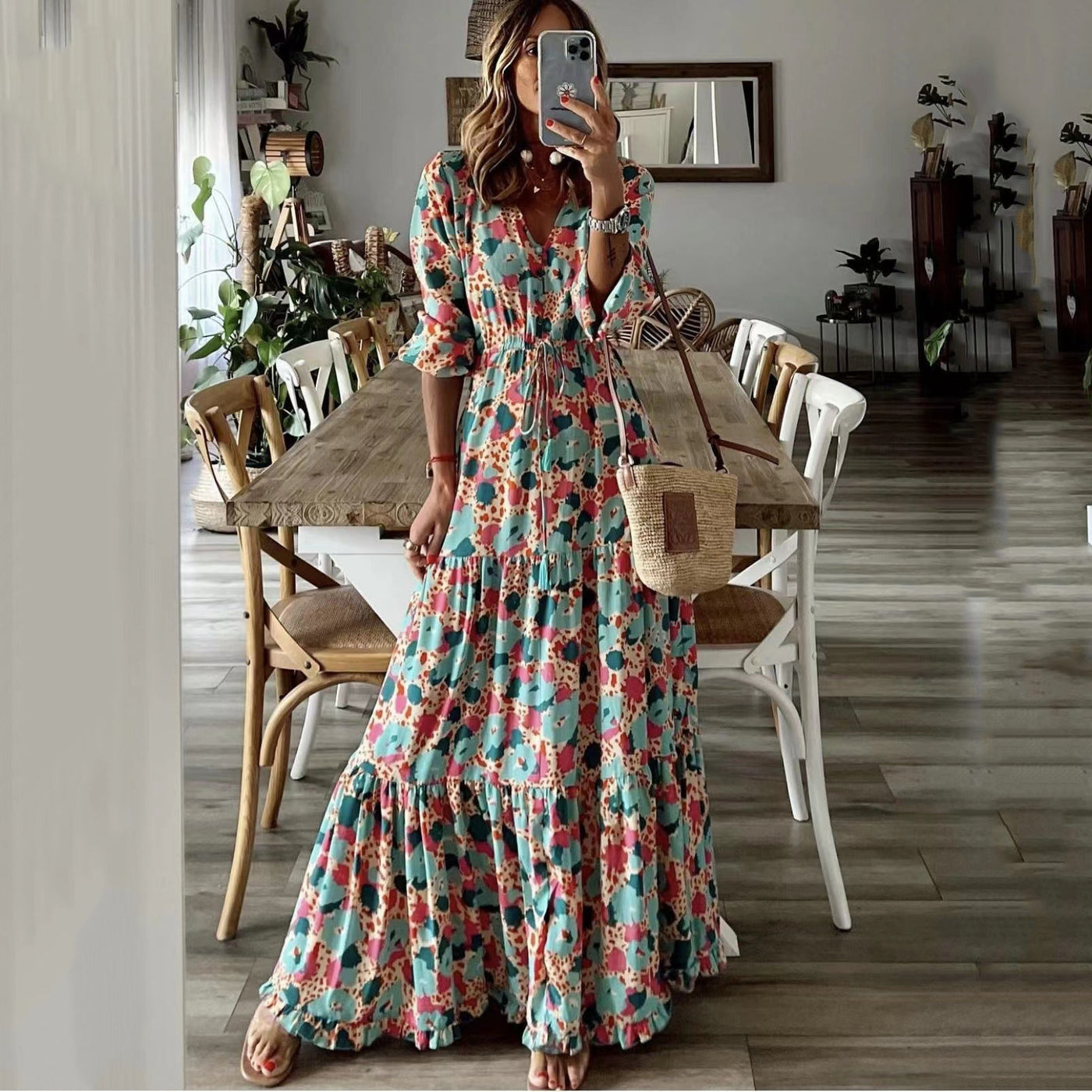 Sorrelith – Tiered Floral Maxi Dress