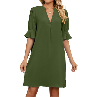 Morven – Ruffle Sleeve Shift Dress