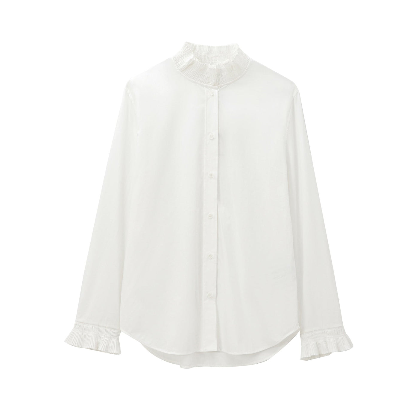 Ferne – Ruffle Collar Button Blouse
