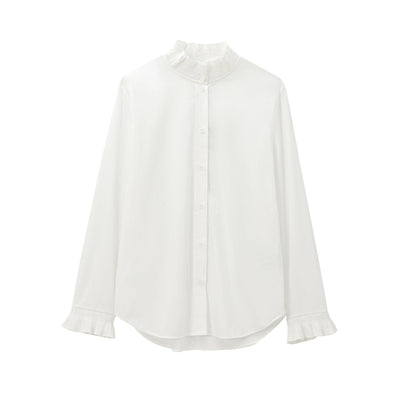 Ferne – Ruffle Collar Button Blouse